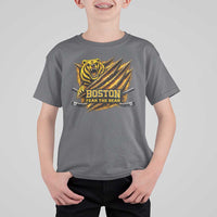 Boston Ice Hockey T Shirt For Kid Retro Fear The Bear Funny Sarcastic Saying