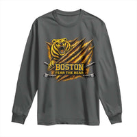 Boston Ice Hockey Long Sleeve Shirt Retro Fear The Bear Funny Sarcastic Saying