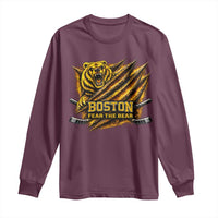 Boston Ice Hockey Long Sleeve Shirt Retro Fear The Bear Funny Sarcastic Saying