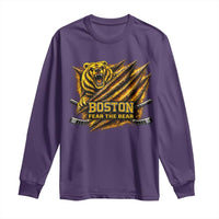 Boston Ice Hockey Long Sleeve Shirt Retro Fear The Bear Funny Sarcastic Saying