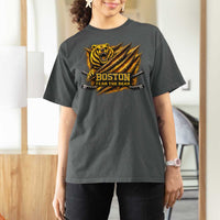 Boston Ice Hockey T Shirt For Women Retro Fear The Bear Funny Sarcastic Saying