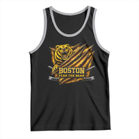 Boston Ice Hockey Tank Top Retro Fear The Bear Funny Sarcastic Saying