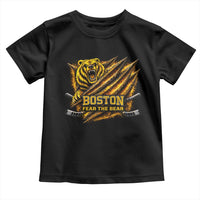 Boston Ice Hockey Toddler T Shirt Retro Fear The Bear Funny Sarcastic Saying