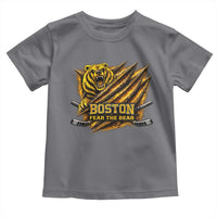 Boston Ice Hockey Toddler T Shirt Retro Fear The Bear Funny Sarcastic Saying