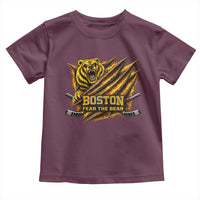 Boston Ice Hockey Toddler T Shirt Retro Fear The Bear Funny Sarcastic Saying