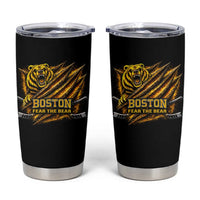 Boston Ice Hockey Tumbler Cup Retro Fear The Bear Funny Sarcastic Saying