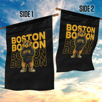 Retro Boston Ice Hockey Garden Flag Fear The Bear