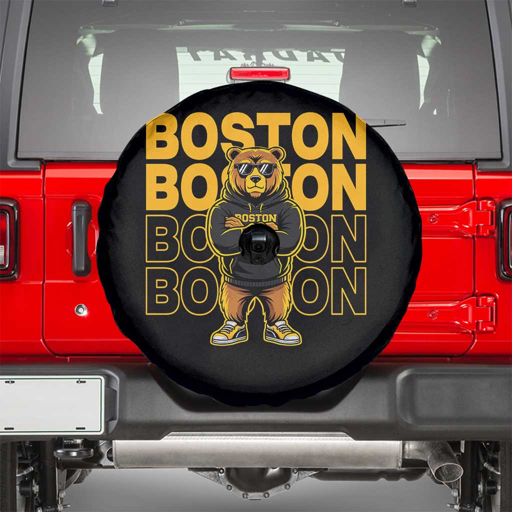 Retro Boston Ice Hockey Spare Tire Cover Fear The Bear