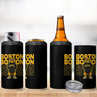 Retro Boston Ice Hockey 4 in 1 Can Cooler Tumbler Fear The Bear