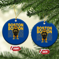 Retro Boston Ice Hockey Ceramic Ornament Fear The Bear
