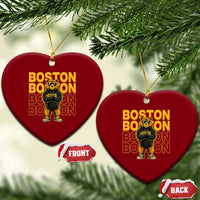 Retro Boston Ice Hockey Ceramic Ornament Fear The Bear