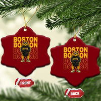 Retro Boston Ice Hockey Ceramic Ornament Fear The Bear