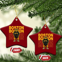 Retro Boston Ice Hockey Ceramic Ornament Fear The Bear