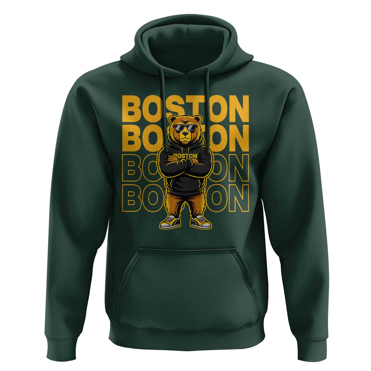 Retro Boston Ice Hockey Hoodie Fear The Bear