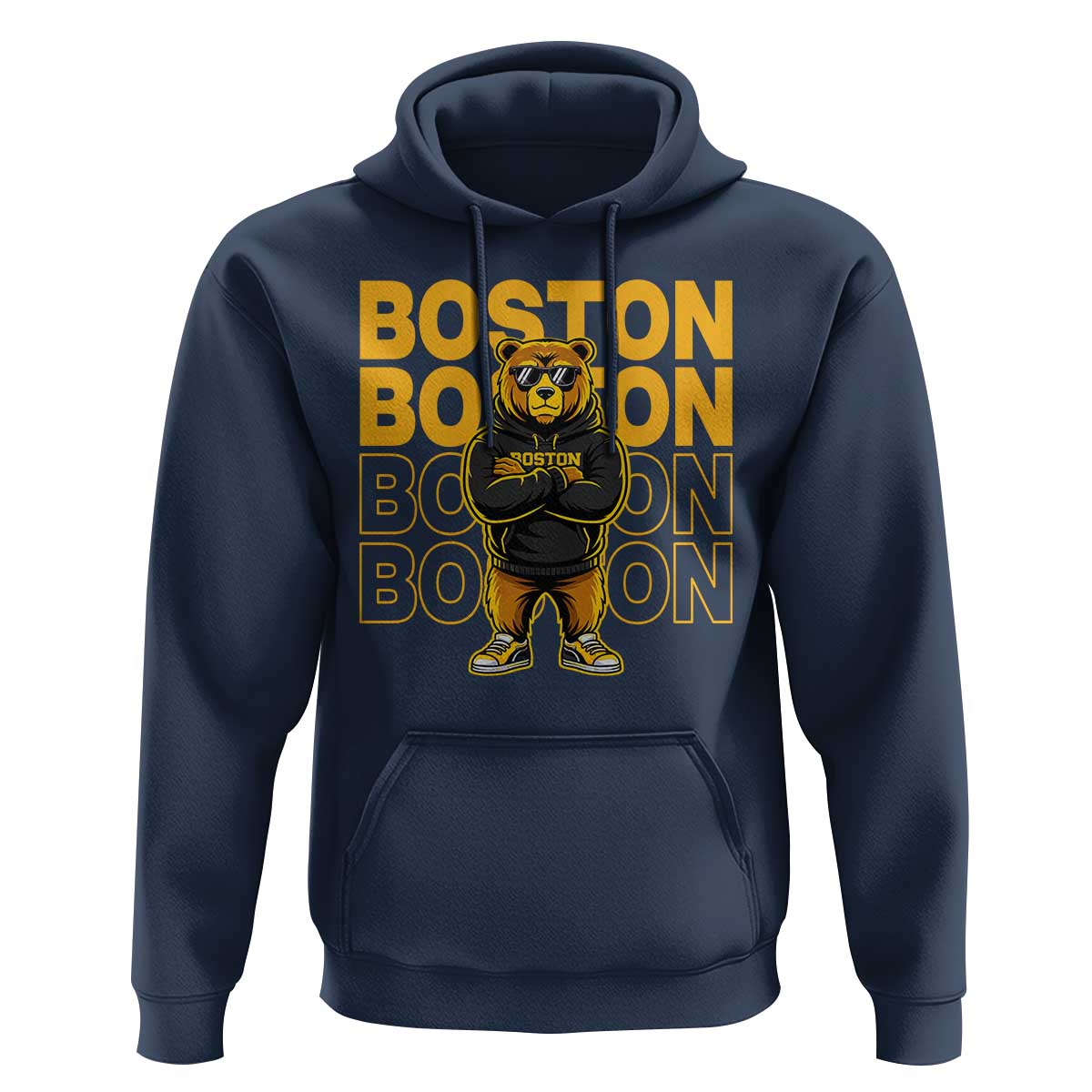 Retro Boston Ice Hockey Hoodie Fear The Bear