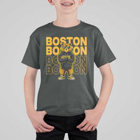 Retro Boston Ice Hockey T Shirt For Kid Fear The Bear