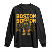 Retro Boston Ice Hockey Long Sleeve Shirt Fear The Bear