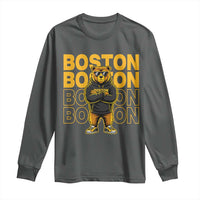 Retro Boston Ice Hockey Long Sleeve Shirt Fear The Bear
