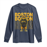 Retro Boston Ice Hockey Long Sleeve Shirt Fear The Bear