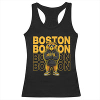 Retro Boston Ice Hockey Racerback Tank Top Fear The Bear