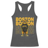Retro Boston Ice Hockey Racerback Tank Top Fear The Bear