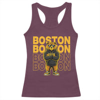 Retro Boston Ice Hockey Racerback Tank Top Fear The Bear