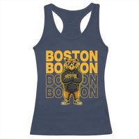 Retro Boston Ice Hockey Racerback Tank Top Fear The Bear