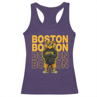 Retro Boston Ice Hockey Racerback Tank Top Fear The Bear
