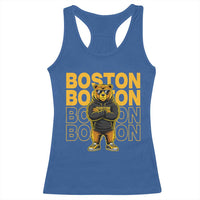 Retro Boston Ice Hockey Racerback Tank Top Fear The Bear