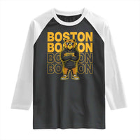 Retro Boston Ice Hockey Raglan Shirt Fear The Bear