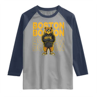 Retro Boston Ice Hockey Raglan Shirt Fear The Bear