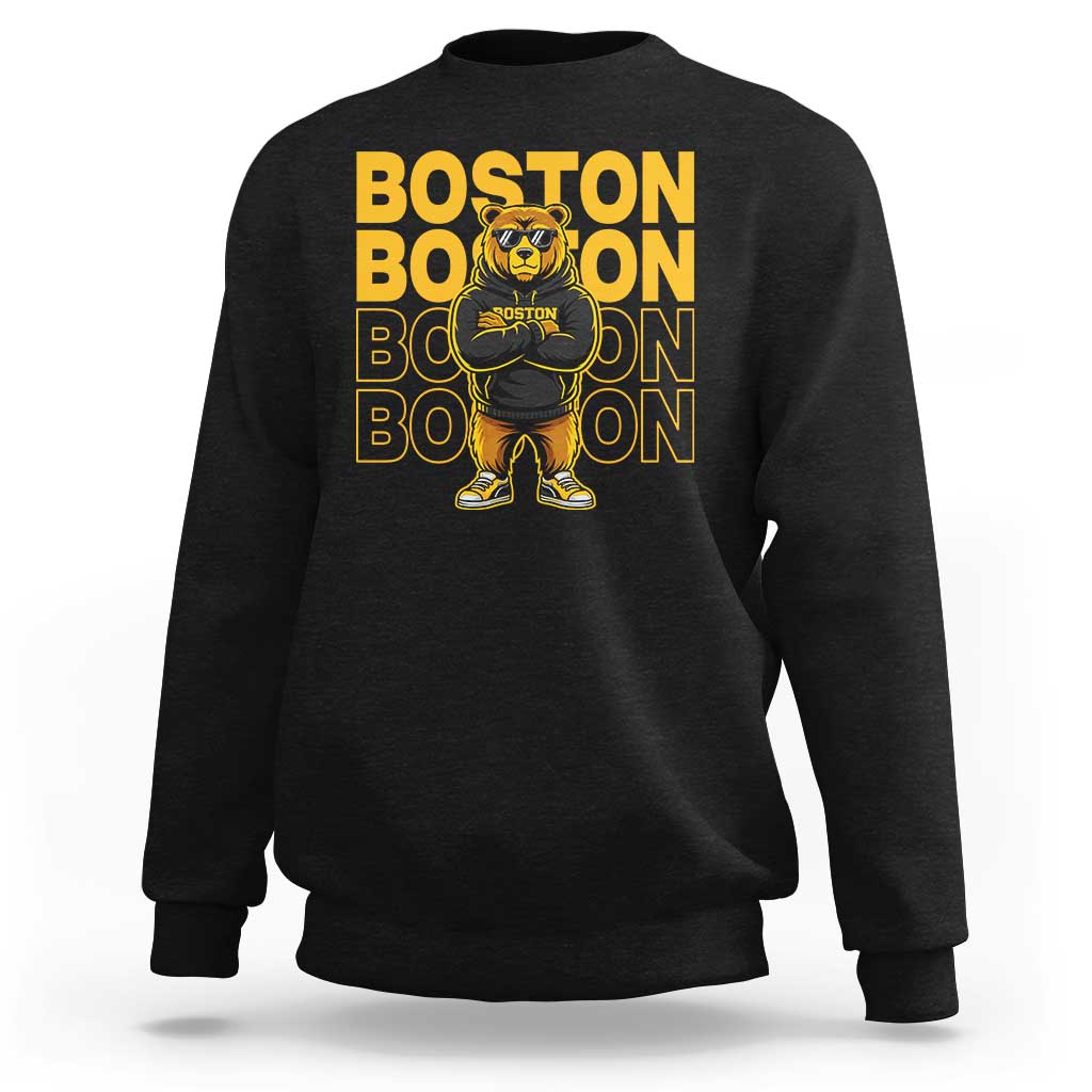 Retro Boston Ice Hockey Sweatshirt Fear The Bear
