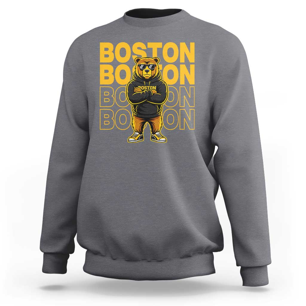 Retro Boston Ice Hockey Sweatshirt Fear The Bear