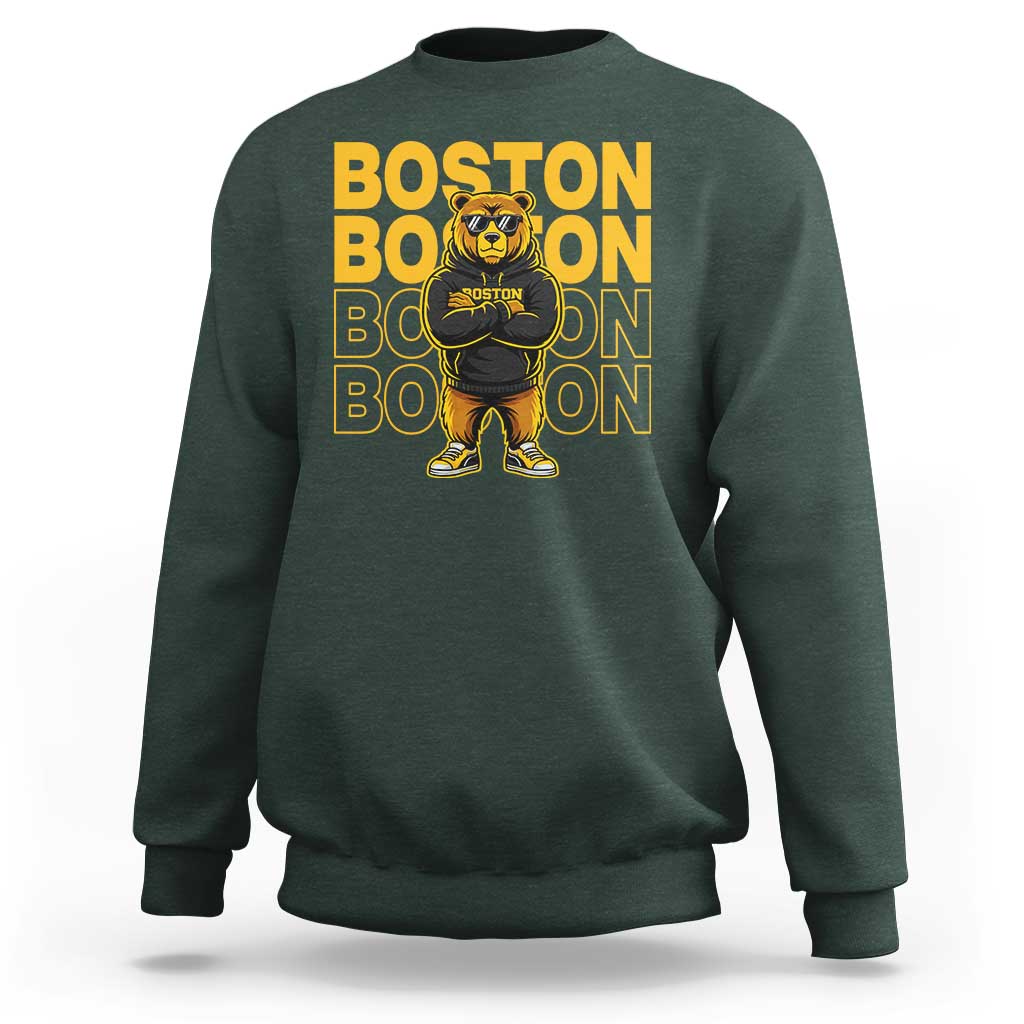 Retro Boston Ice Hockey Sweatshirt Fear The Bear