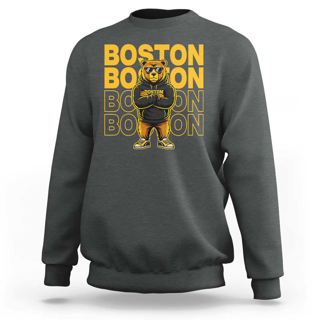 Retro Boston Ice Hockey Sweatshirt Fear The Bear