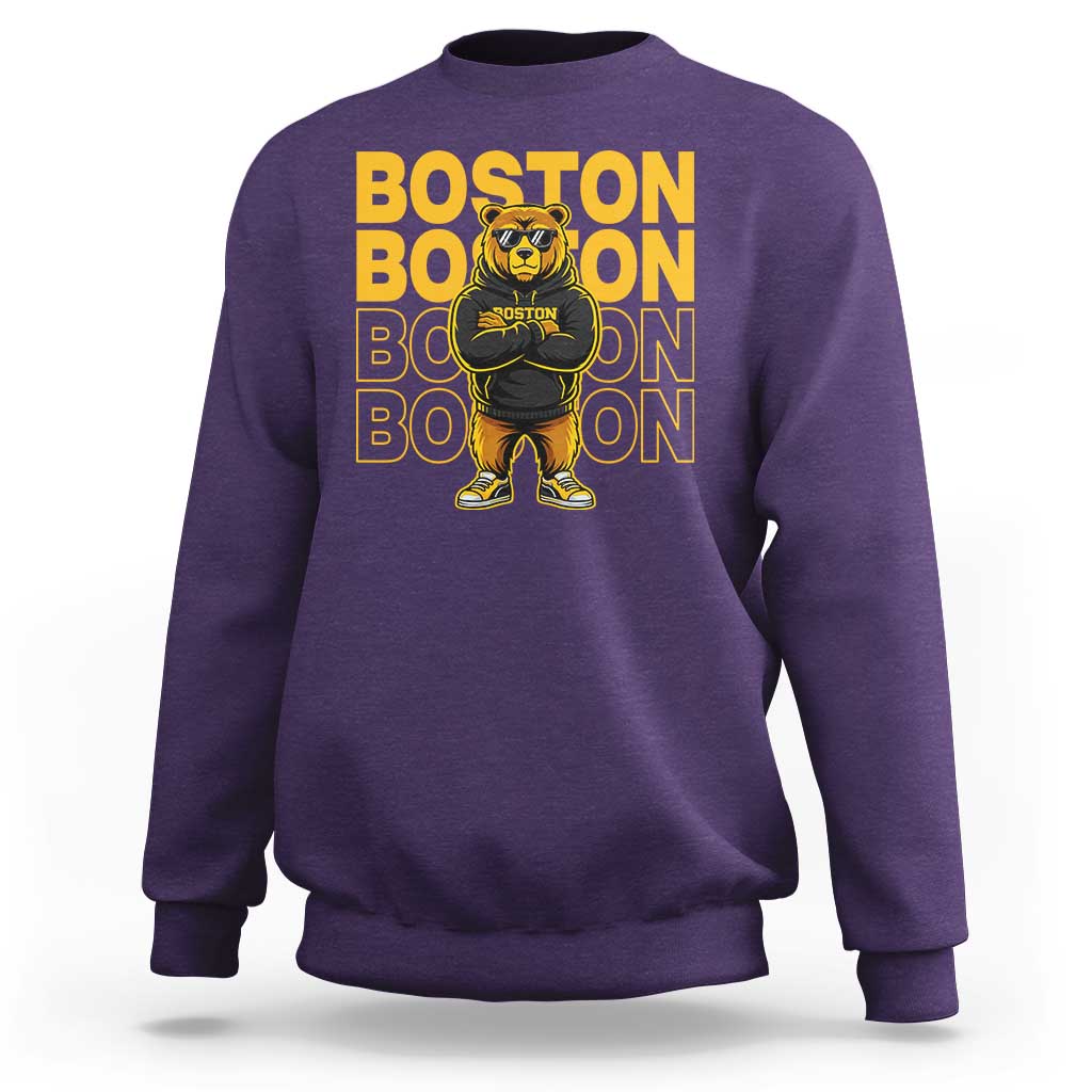 Retro Boston Ice Hockey Sweatshirt Fear The Bear