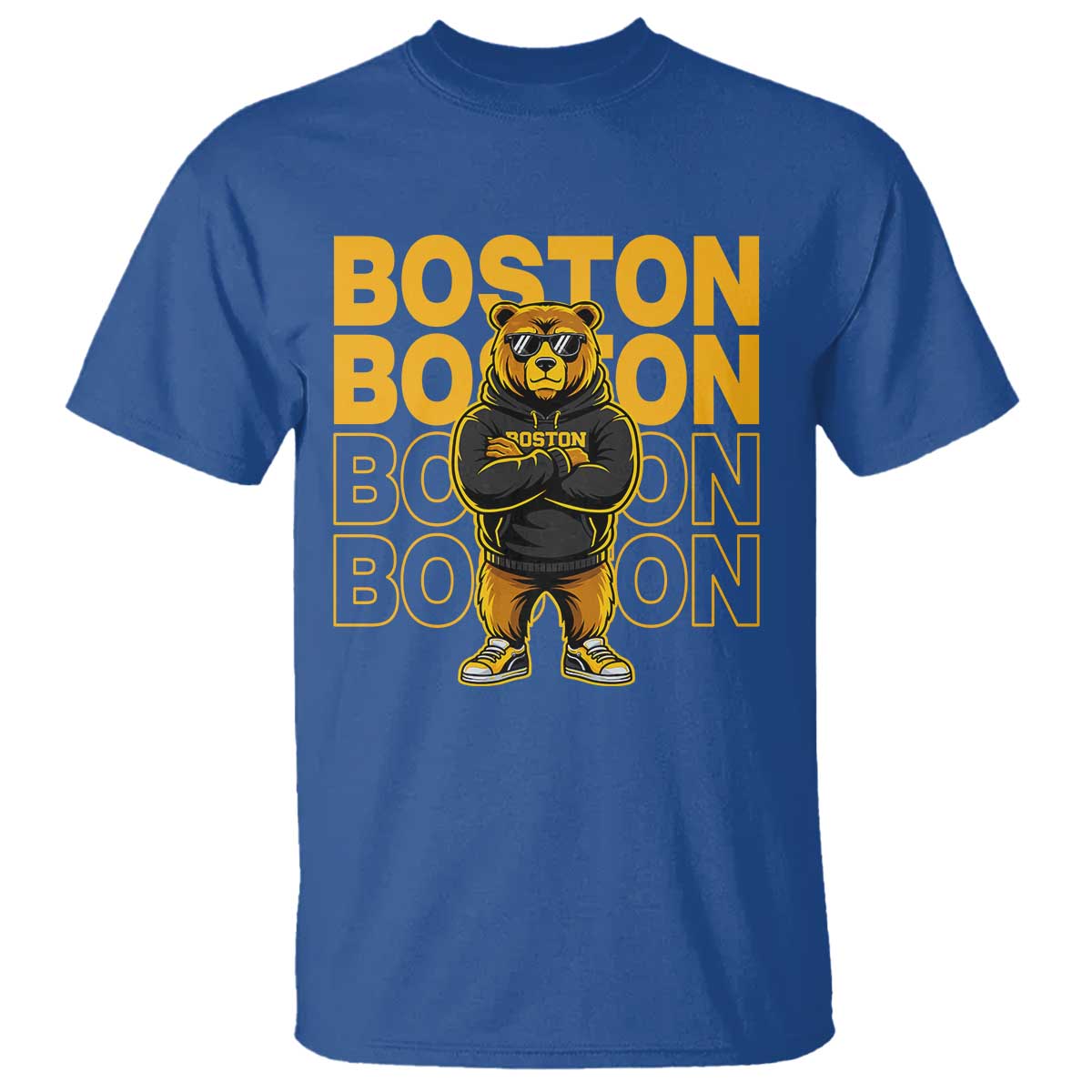 Retro Boston Ice Hockey T Shirt Fear The Bear