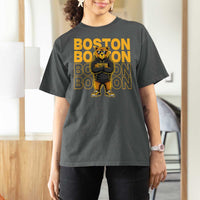Retro Boston Ice Hockey T Shirt For Women Fear The Bear