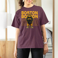 Retro Boston Ice Hockey T Shirt For Women Fear The Bear