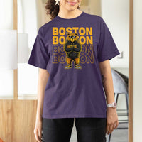 Retro Boston Ice Hockey T Shirt For Women Fear The Bear