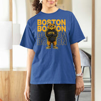 Retro Boston Ice Hockey T Shirt For Women Fear The Bear