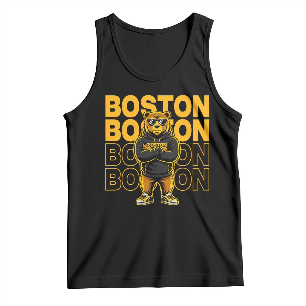 Retro Boston Ice Hockey Tank Top Fear The Bear