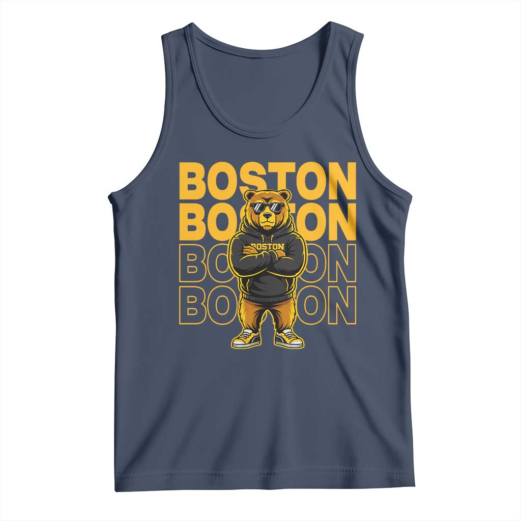 Retro Boston Ice Hockey Tank Top Fear The Bear