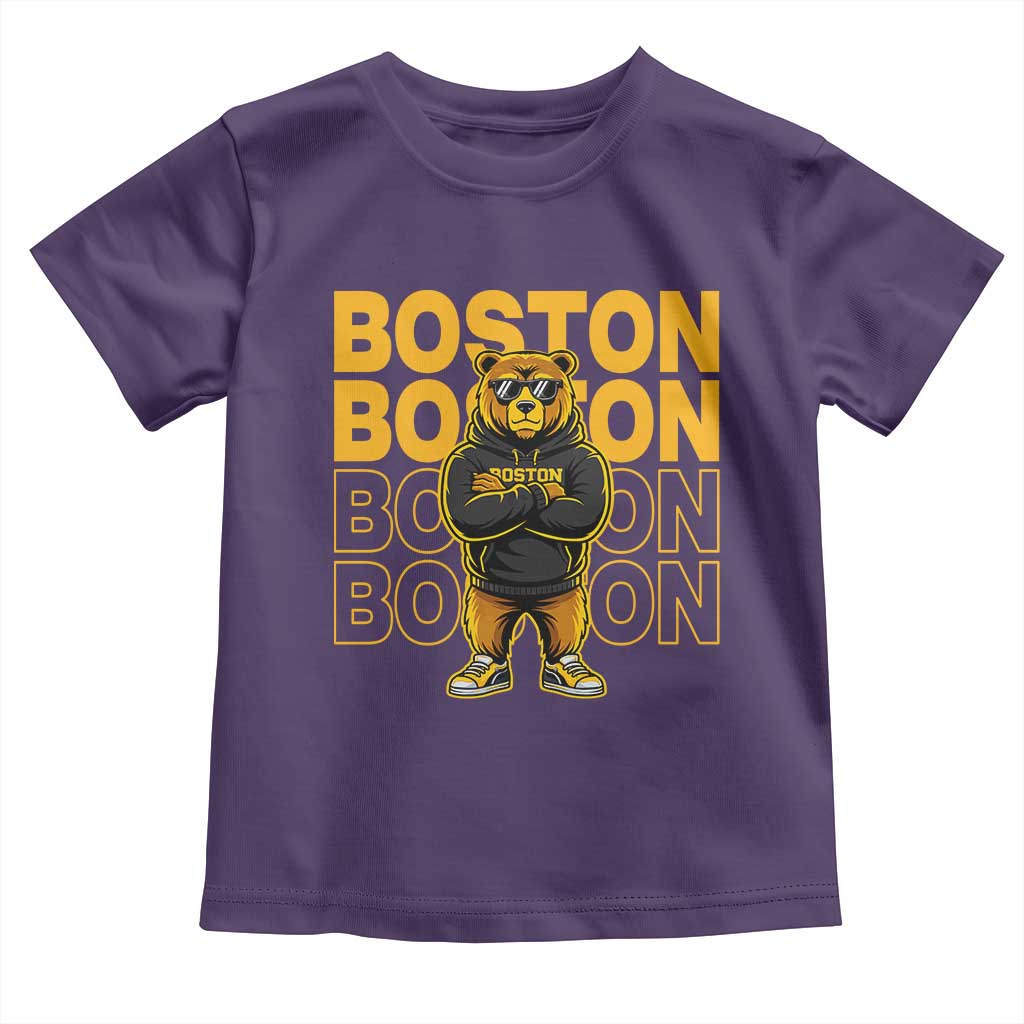 Retro Boston Ice Hockey Toddler T Shirt Fear The Bear