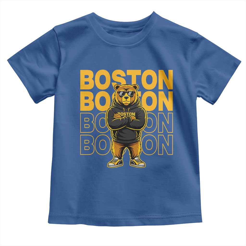 Retro Boston Ice Hockey Toddler T Shirt Fear The Bear