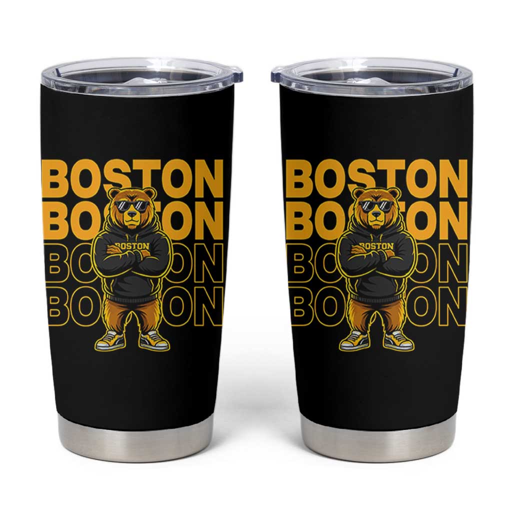 Retro Boston Ice Hockey Tumbler Cup Fear The Bear