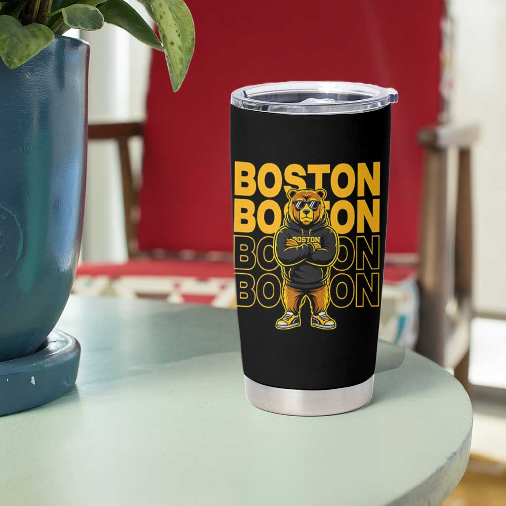 Retro Boston Ice Hockey Tumbler Cup Fear The Bear