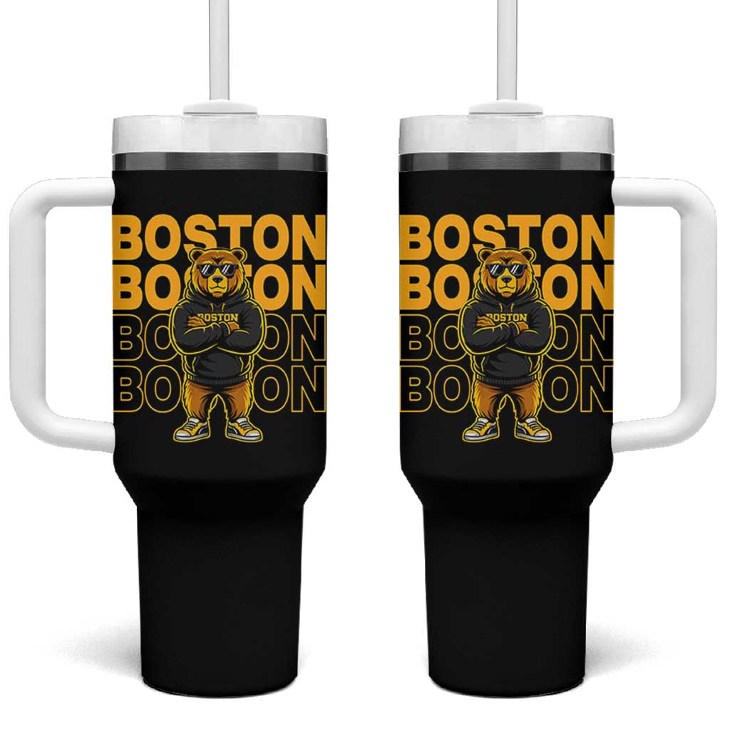 Retro Boston Ice Hockey Tumbler With Handle Fear The Bear