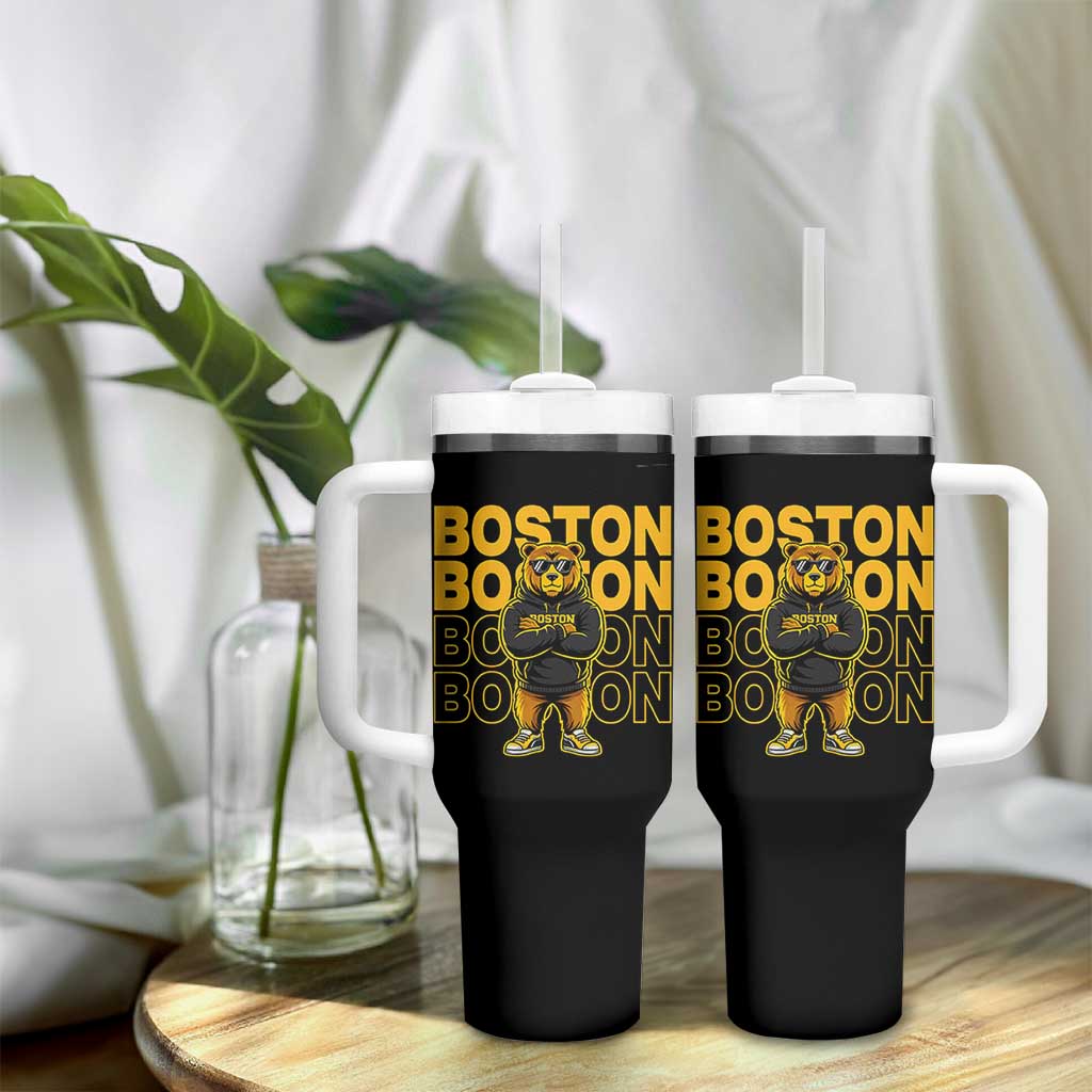 Retro Boston Ice Hockey Tumbler With Handle Fear The Bear