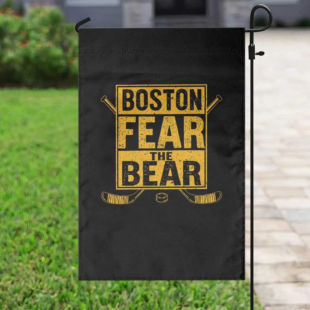 Boston Ice Hockey Garden Flag Fear The Bear